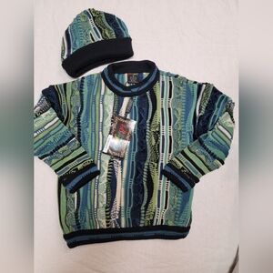 Vintage Bergati 3D (Coogi Style) Sweater Hat Sz 4